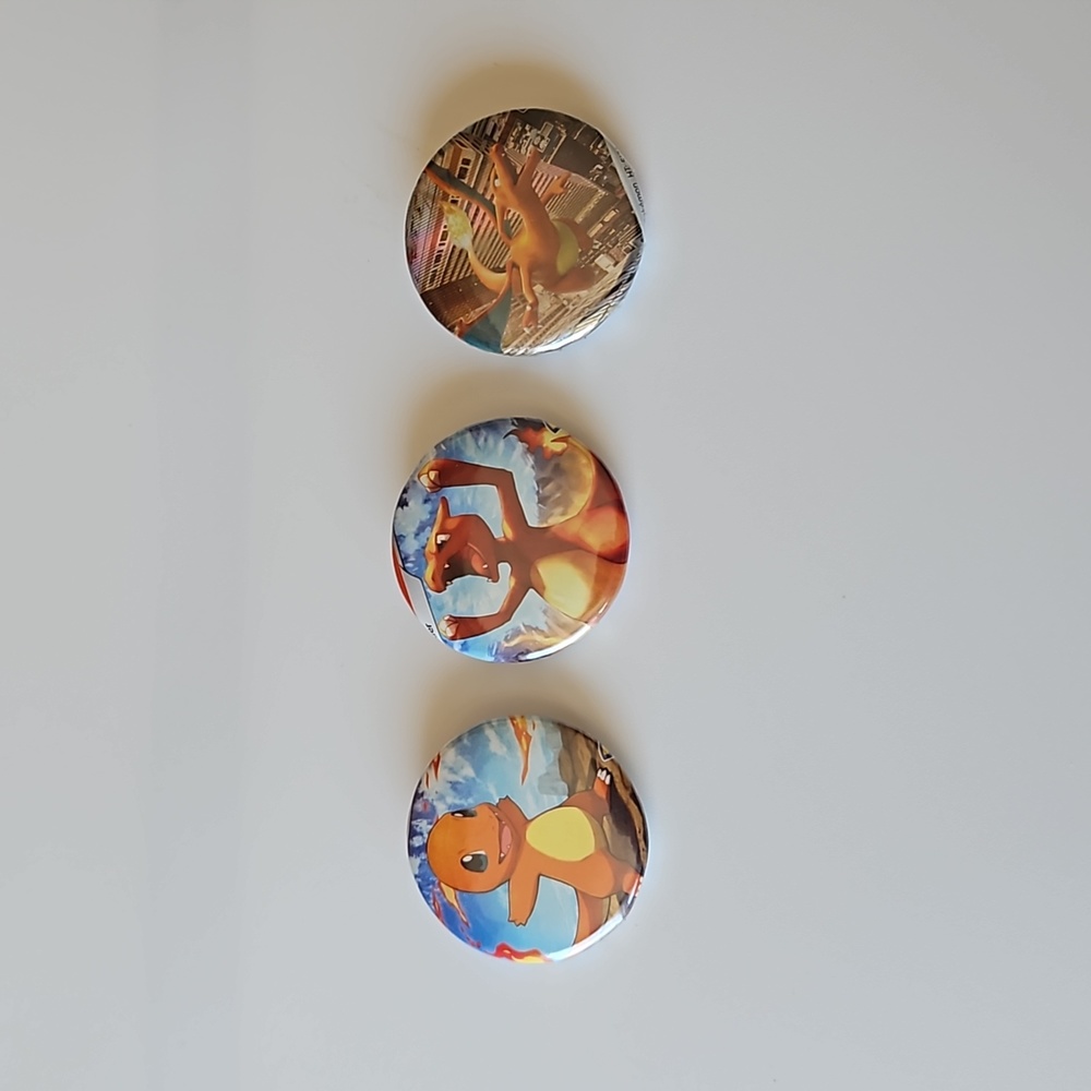 Pokémon Buttons Charmander Evolution Line